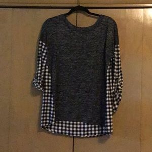 Staccato for Stitch Fix Madrid mixed media top